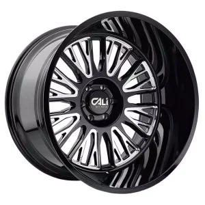 Cali Off-Road – VERTEX – Black – 22″x12″ -44mm – Summer Wheels – 9116-22270BM